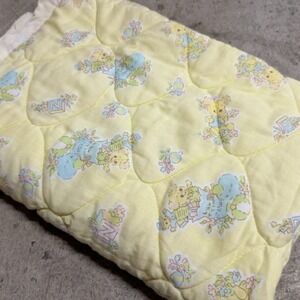 Vintage Butter‎ yellow Baby toys baby blanket with satin binding
